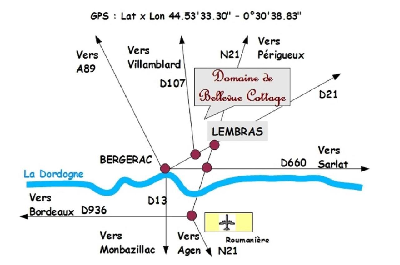 Du Vert & Du Bon Air - Linge Maison Inclus - Parking Prive Gratuit - Centre Ville Bergerac 10Mn - Domaine Bellevue Cottage En Perigord Lembras Exterior photo